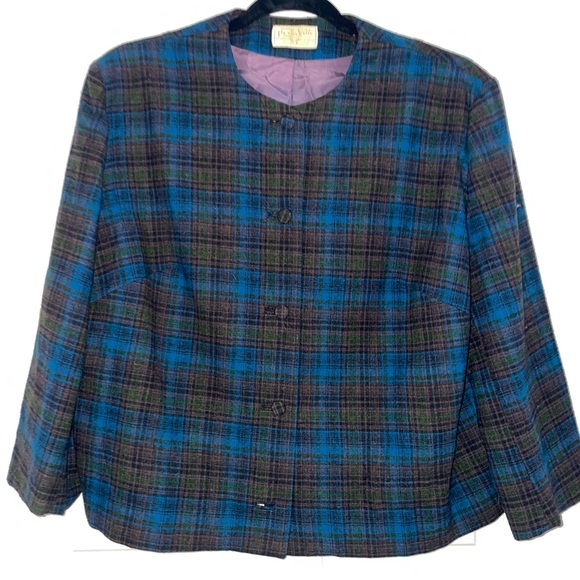 Pendleton Jackets & Blazers - Pendleton Vintage Women's Plaid Wool Blazer